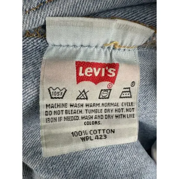 Vintage Levis 501 Jeans 38x30 Light Blue Denim Y2K Mens Made in USA Red Tab